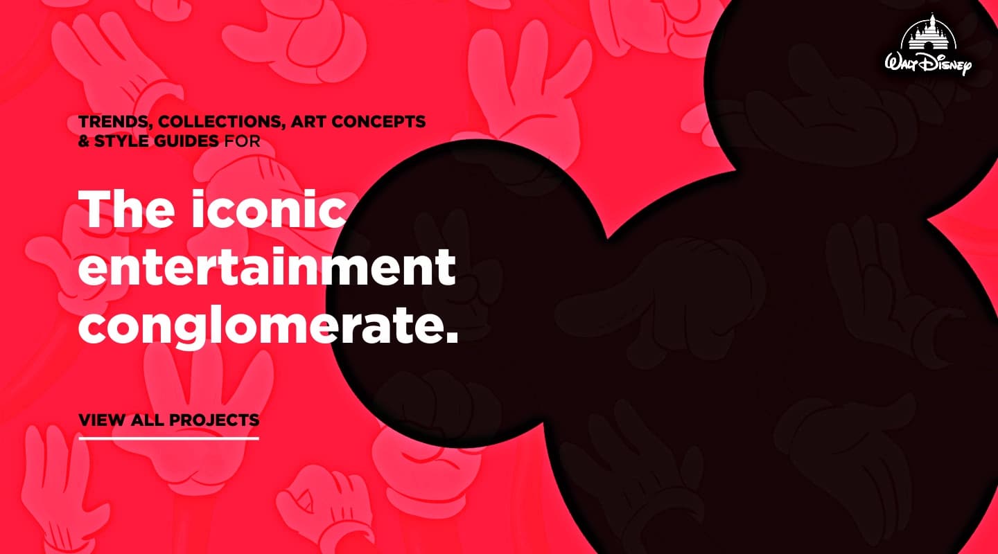 Disney design visual created by Jumpinggoose for trends, collections, art concepts and style guide development.