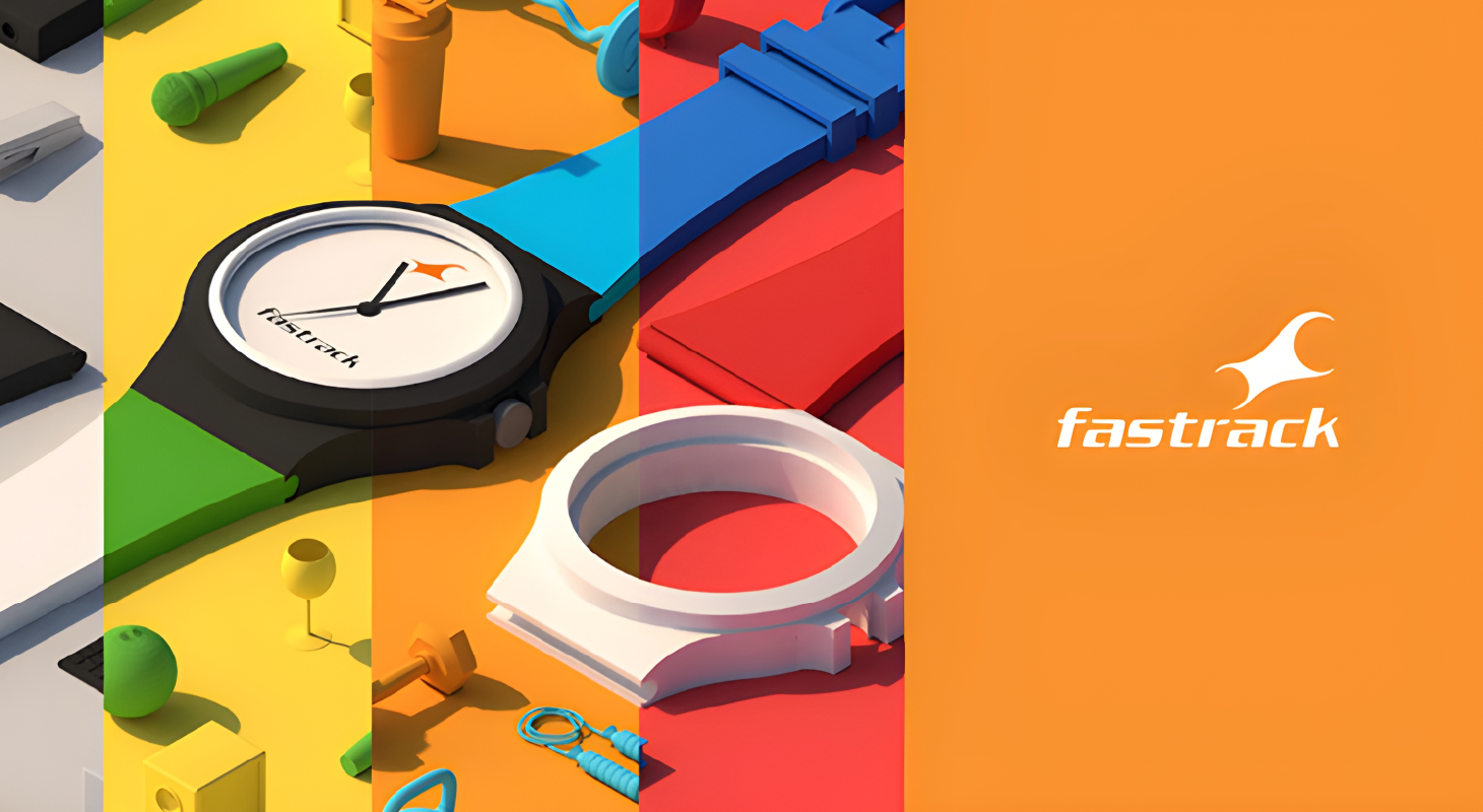 JUMPINGGOOSE-designed Fastrack watch collection visual showcasing modular design and bold lifestyle branding.