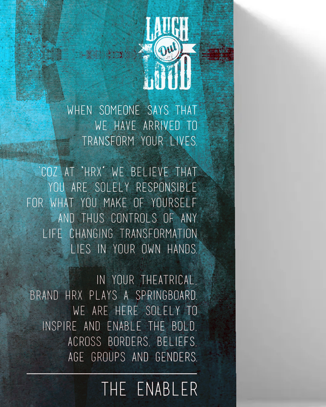 Motivational manifesto visual for HRX by Hrithik Roshan, showcasing storytelling marketing and strong brand storytelling.