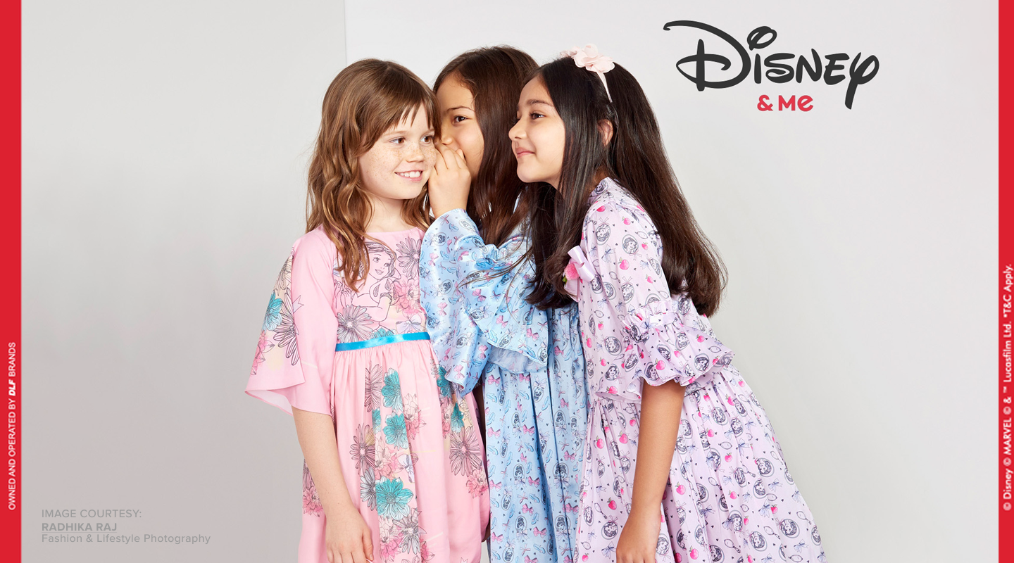 Disney & Me kidswear princess collection created by JUMPINGGOOSE using Disney brand assets, focusing on trend forecasting, fashion design, and retail-ready storytelling.
