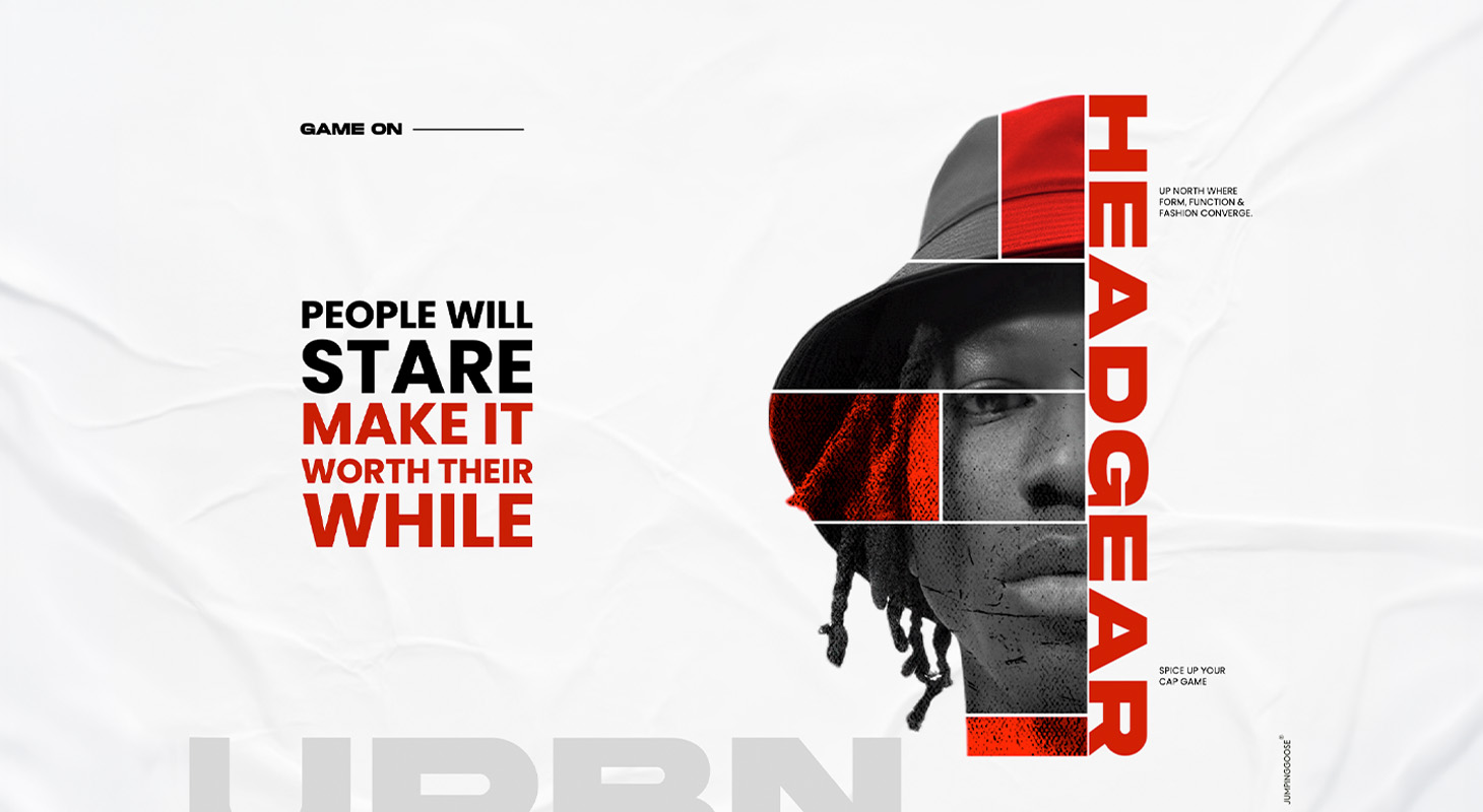 HotHeads headwear brand identity cover with bold typography and campaign visual language.