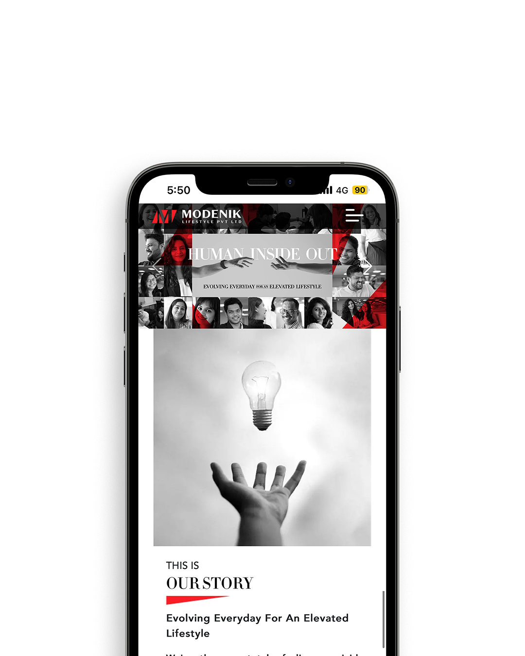 Mobile-first website development by JUMPINGGOOSE combining brand storytelling, visual hierarchy, and responsive web design.